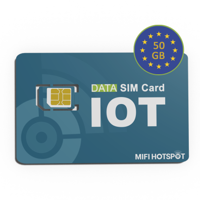 MiFi-connect Prepaid IoT data SIM kaart voor Europa 50GB